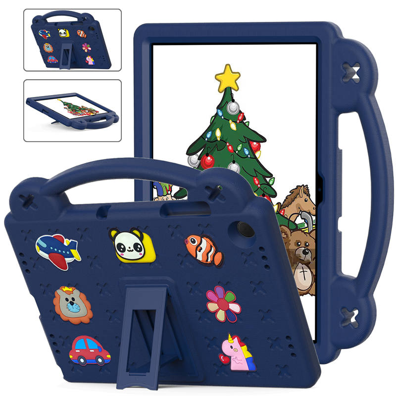 Portable Tablet Case with Handle Stand for Samsung Galaxy S9/8/7-NavyBlue