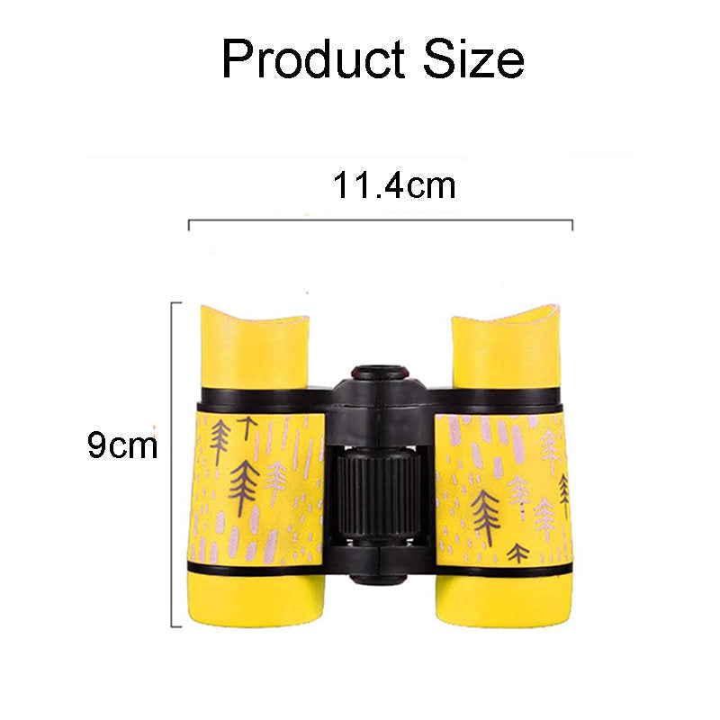 Binoculars Toy for Kids 4x30 Shock Proof Children Gifts for Outdoor Play-Yellow