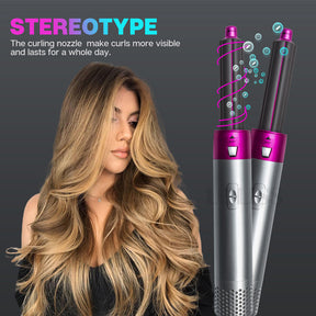 5 in 1 Hair Dryer Hot Comb Detachable Curling Iron Hair Straightener