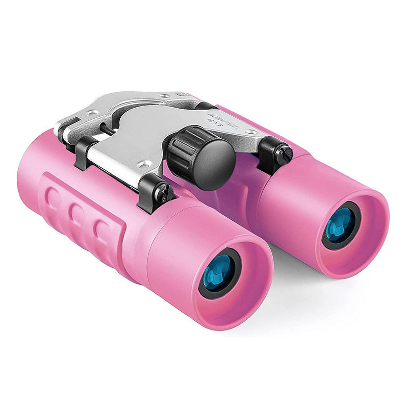 Binoculars 8x21 High Resolution Compact for 3-12 Years Kids Camping-Pink