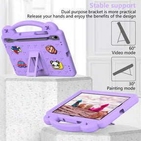 Portable Tablet Case with Handle Stand for Samsung Galaxy A9 Plus-LightPurple