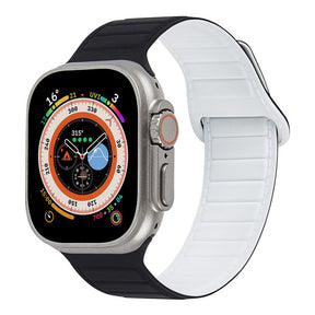 Silicone Magnetic Watch Bands Adjustable Loop Strap for Apple Watch-10