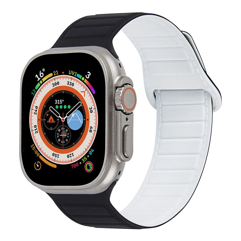 Silicone Magnetic Watch Bands Adjustable Loop Strap for Apple Watch-10