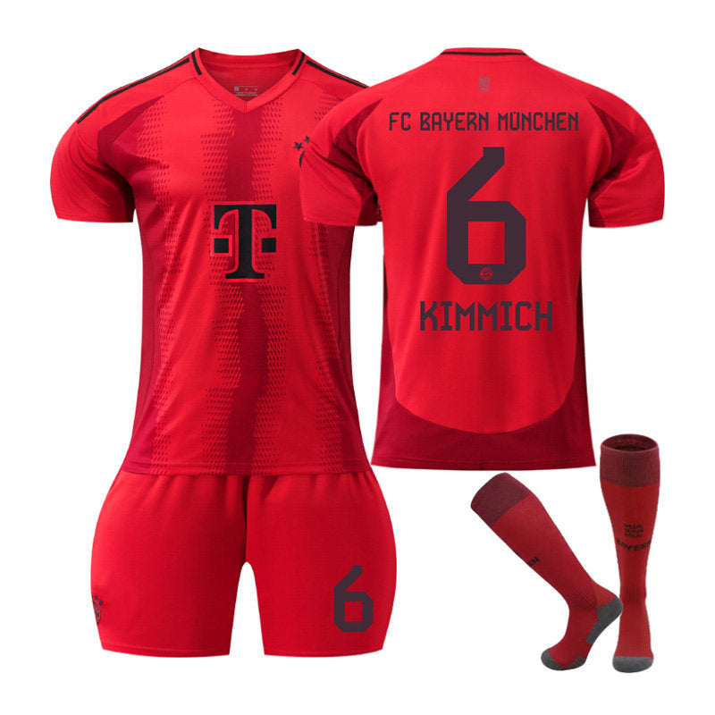 KIMMICH #6 Bayern Club Home Jersey Soccer Jersey Kit Football T-shirt Set for Adult Kids