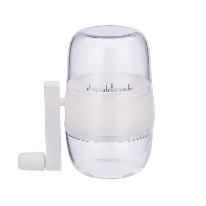 Portable Nut Grinder Hand Crank Food Shredder for All Nuts Kitchen Tool-White