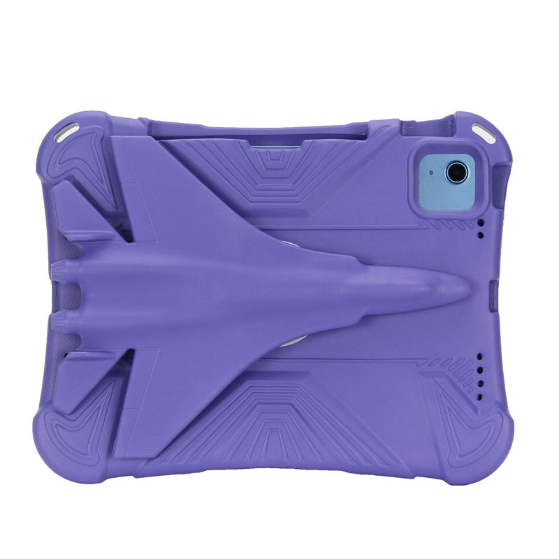 Shockproof Case with Plane Stand and Pencil Holder for iPad 10th 10.9 inch 2022-Purple