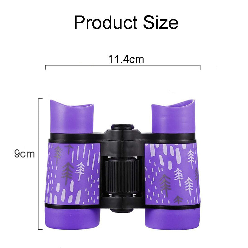 Binoculars Toy for Kids 4x30 Shock Proof Children Gifts for Outdoor Play-Purple