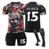 VALVERDE #15 Dragon Pattern Commemorative Edition Soccer Jersey Kit Football Set for Adult Kids