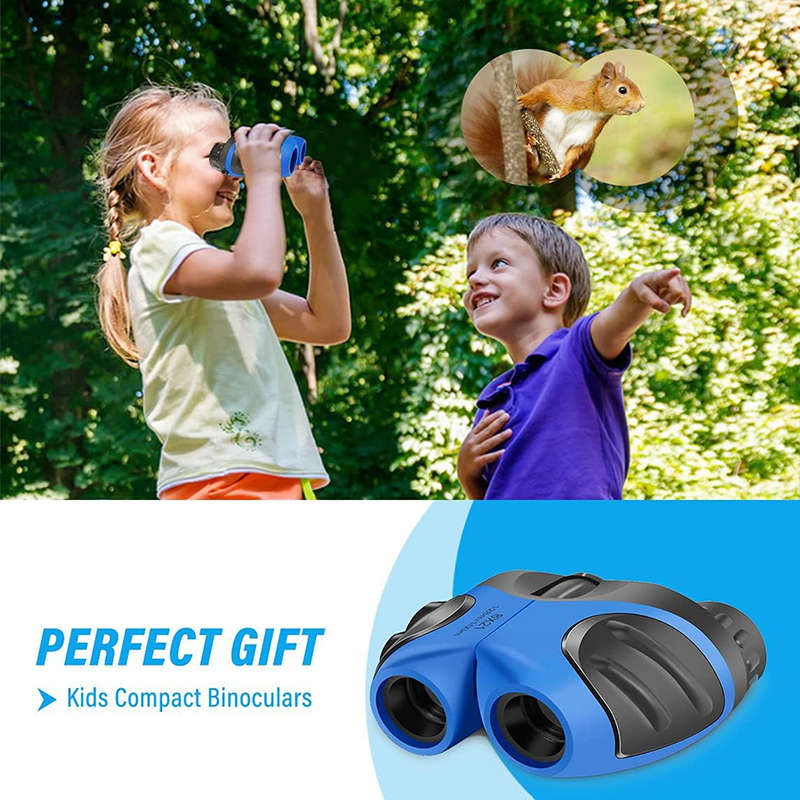 Kids Binoculars 8x21 Compact Waterproof for Age 3-12 Explore Nature-Green