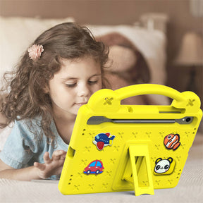 Portable Tablet Case with Handle Stand for Samsung Galaxy A9 Plus-Yellow