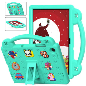 Portable Tablet Case with Handle Stand for Samsung Galaxy S9/8/7-MintGreen
