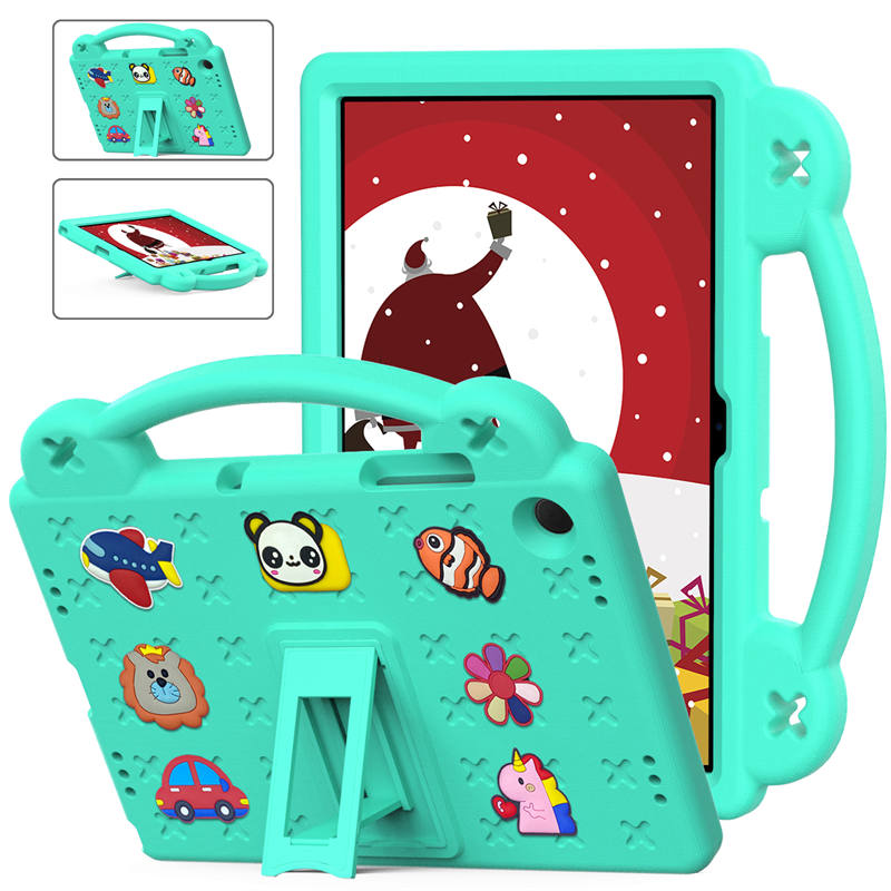 Portable Tablet Case with Handle Stand for Samsung Galaxy S9/8/7-MintGreen