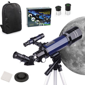 Beginner Telescope for Kids 70mm Aperture with Tripod & Carry Backpack