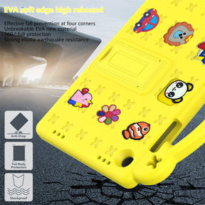 Portable Tablet Case with Handle Stand for Samsung Galaxy S9/8/7-Yellow