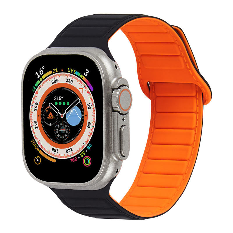 Silicone Magnetic Watch Bands Adjustable Loop Strap for Apple Watch-2