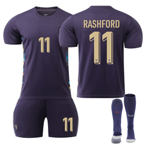 RASHforD #11 England Away Jersey Soccer Jersey Kit Football T-shirt Set for Adult Kids