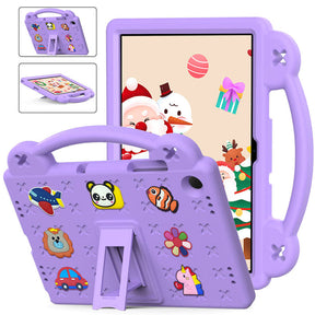 Portable Tablet Case with Handle Stand for Samsung Galaxy S9/8/7-LightPurple