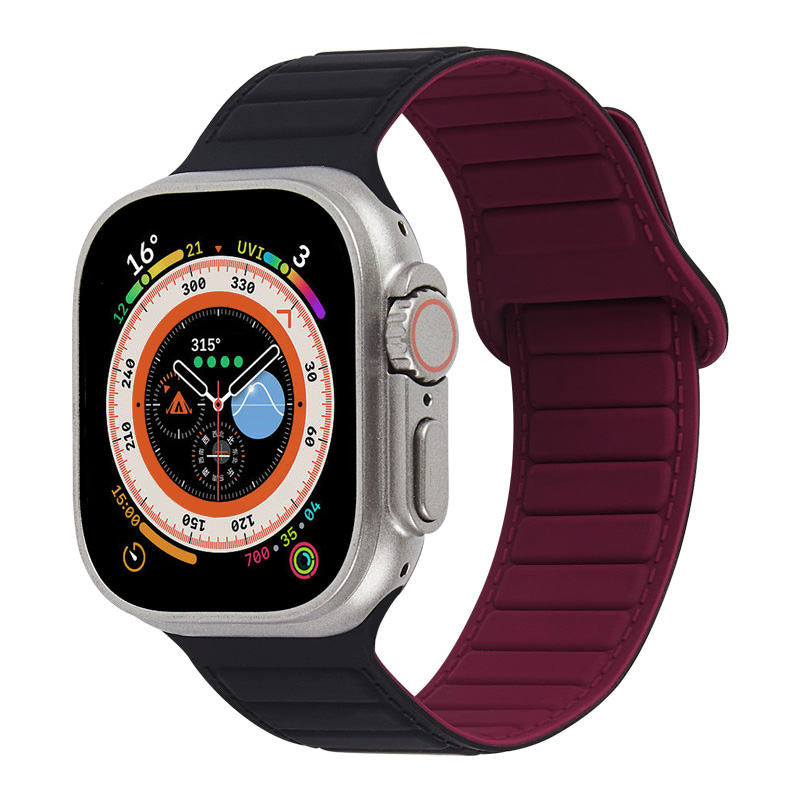 Silicone Magnetic Watch Bands Adjustable Loop Strap for Apple Watch-4