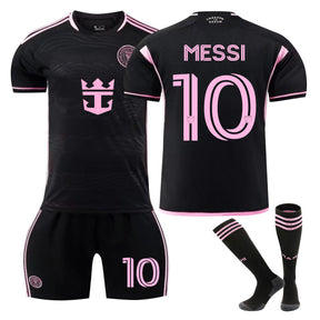 MESSI #10 Miami Club Away Soccer Jersey Kit Football T-shirt Set for Adult Kids