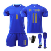 DI MARIA #11 Argentina Away Jersey Soccer Jersey Kit Football T-shirt Set for Adult Kids