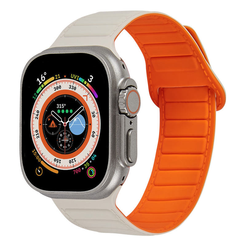 Silicone Magnetic Watch Bands Adjustable Loop Strap for Apple Watch-12