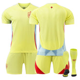 Spain Away Jersey Soccer Jersey Kit Football T-shirt Set for Adult Kids