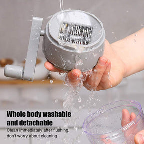 Portable Nut Grinder Hand Crank Food Shredder for All Nuts Kitchen Tool-Grey