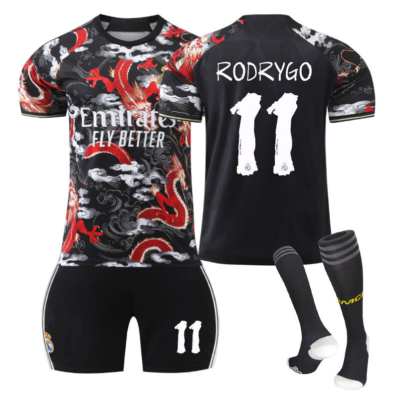 RODRYGO #11 Dragon Pattern Commemorative Edition Soccer Jersey Kit Football Set for Adult Kids