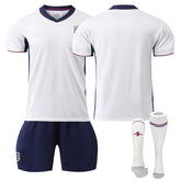 England Home Jersey Soccer Jersey Kit Football T-shirt Set for Adult Kids