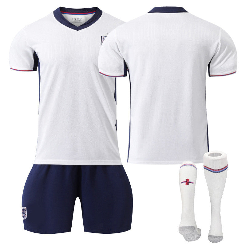 England Home Jersey Soccer Jersey Kit Football T-shirt Set for Adult Kids