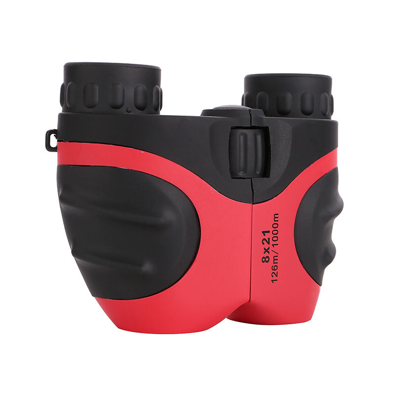 Kids Binoculars 8x21 Compact Waterproof for Age 3-12 Explore Nature-Red