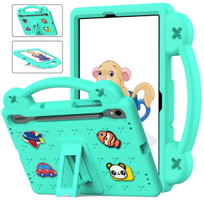 Portable Tablet Case with Handle Stand for Samsung Galaxy A9 Plus-MintGreen