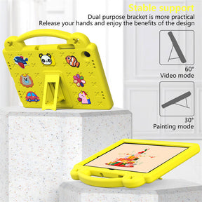Portable Tablet Case with Handle Stand for Samsung Galaxy S9/8/7-Yellow