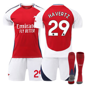 HAVERTZ #29 Arsenal Club Home Jersey Soccer Jersey Kit Football T-shirt Set for Adult Kids