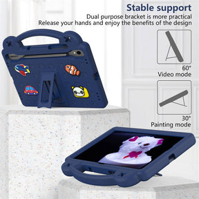 Portable Tablet Case with Handle Stand for Samsung Galaxy A9 Plus-NavyBlue