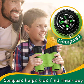Binoculars for Kids with Compass 8x21 Shockproof for Bird Watching