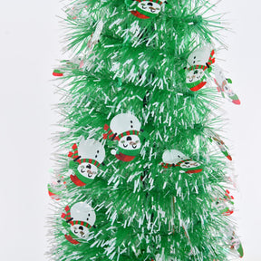 5Ft Prelit Christmas Tree Pop Up Pencil Tree Lightweight Easy to Store Holiday Xmas Party Decorations-Snowman