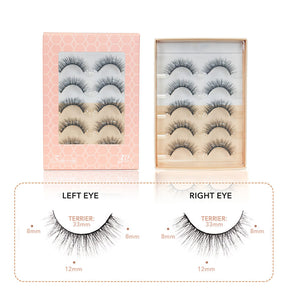 Natural False Eyelashes Wispy Fluffy Lashes Reusable Tapered End Technology Fake Lashes 5 Pairs (F05)