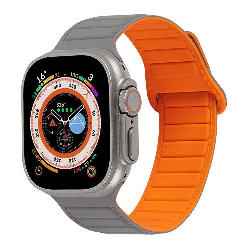 Silicone Magnetic Watch Bands Adjustable Loop Strap for Apple Watch-13