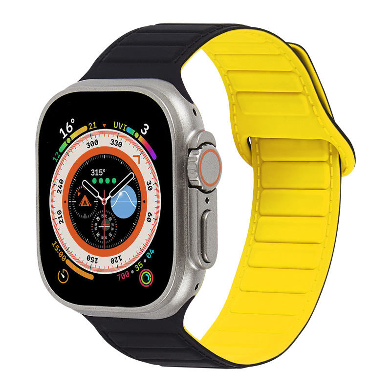 Silicone Magnetic Watch Bands Adjustable Loop Strap for Apple Watch-3