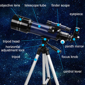 Beginner Telescope for Kids 70mm Aperture with Tripod & Carry Backpack