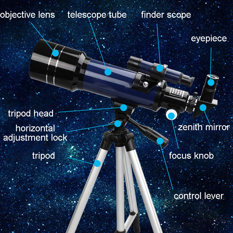 Beginner Telescope for Kids 70mm Aperture with Tripod & Carry Backpack