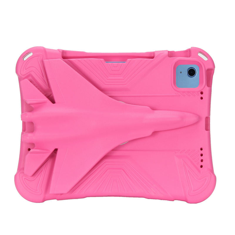 Shockproof Case with Plane Stand and Pencil Holder for iPad 10th 10.9 inch 2022-Rose