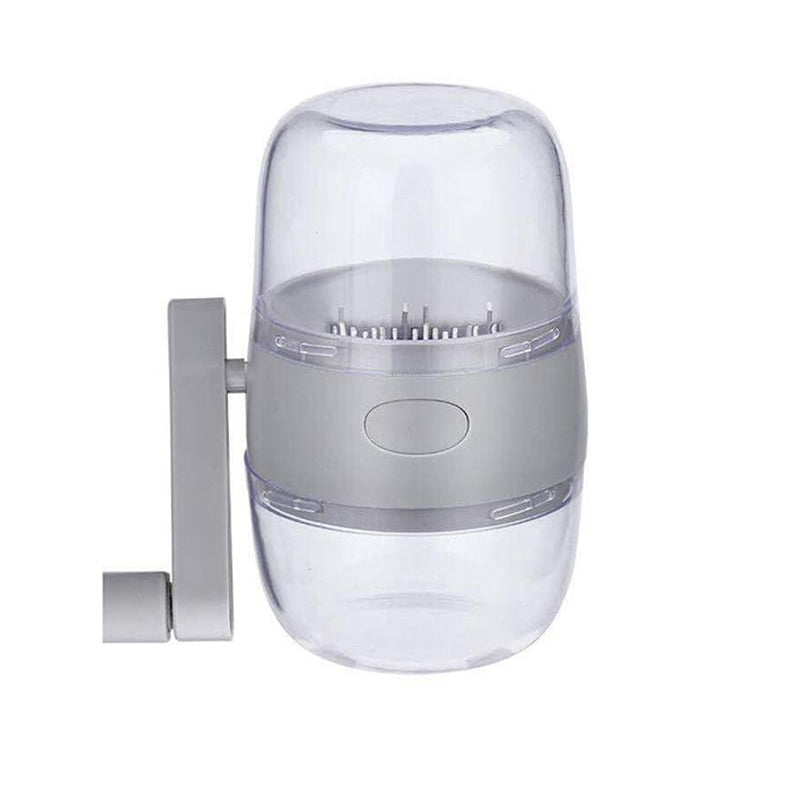 Portable Nut Grinder Hand Crank Food Shredder for All Nuts Kitchen Tool-Grey