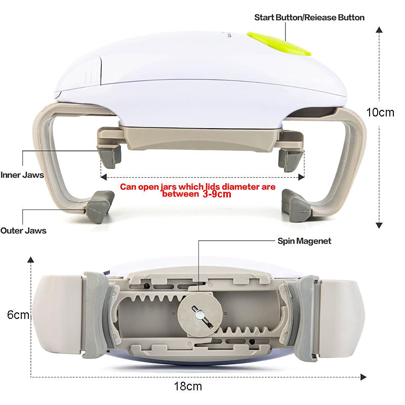 Electric Jar Opener Fits Almost Size Lids for Women and Seniors