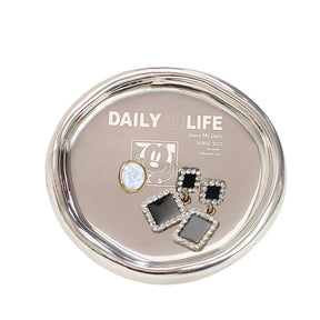 Ceramic Jewelry Tray for Ring Key Trinket Round Shape Small Plate-Mouse