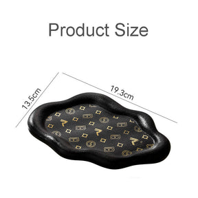 Ceramic Jewelry Tray for Ring Key Trinket Cloud Shape Small Plate-A