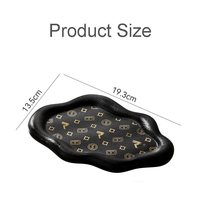 Ceramic Jewelry Tray for Ring Key Trinket Cloud Shape Small Plate-A