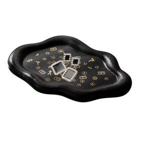 Ceramic Jewelry Tray for Ring Key Trinket Cloud Shape Small Plate-C