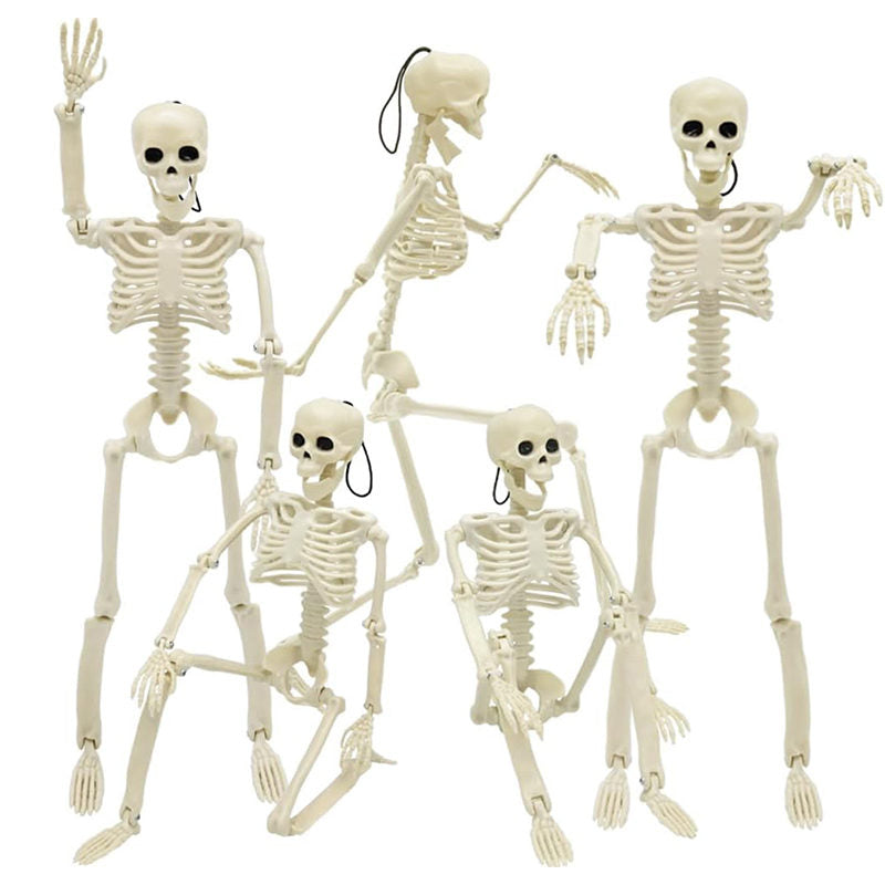 5 Pcs Skeleton Decorations 40cm with Movable Joints for Halloween
